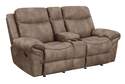 Nashville Cocoa Reclining Loveseat With Console
