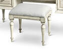Highland Park Cathedral White Vanity Bench