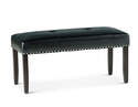 Westby Black Dining Bench With Nailhead