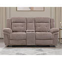 Sydney Brown Reclining Loveseat With Center Console