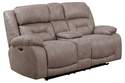 Aria Desert Sand Power Reclining Loveseat With Console