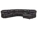 Brentwood Chocolate Leatherette 4-Piece Chaise Sectional