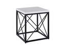 Skyler White Marble Top Square End Table