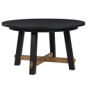 Aubrey 54-Inch Black & Driftwood Round Dining Table
