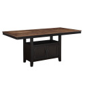 Bermuda 60-80-Inch Storage Counter Table, 20-Inch Leaf