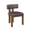 Cambridge Brown Vegan Leather Side Chair