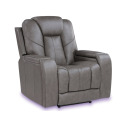 Daniel Triple Power Home Theater Leather Recliner With Built-In Speakers