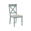 Darcy Mint Green & Parchment Solid Wood Side Chair