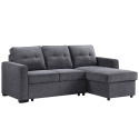 Noah Gray Flippable, Convertible Storage Sleeper Chofa