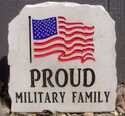 U.s. Flag Proud Military Family Porch Stone