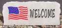 U.s. Flag Welcome Porch Stone