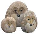 4-Inch Garden Art Boulder Standing Hedgehog