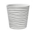 5-1/2-Inch White Sonora Ceramic Flower Pot
