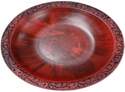 19-Inch Charcoal Red Fiber Clay Birdbath Bowl