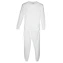 White Men's Performance Wicking Thermal Top And Bottom Set