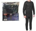 Black Men's Performance Wicking Thermal Top And Bottom Set