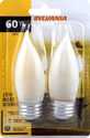 60-Watt Frosted B10 Incandescent Light Bulbs, 2-Pack 