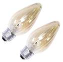 25-Watt Iridescent  Amber F15 Incandescent Light Bulbs, 2-Pack 