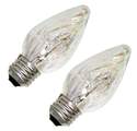 25-Watt Iridescent Clear F15 Incandescent Light Bulbs, 2-Pack 