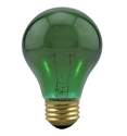 25-Watt Green A19 Incandescent Transparent Light Bulb