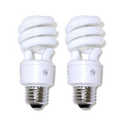 20-Watt Soft White Micro Mini Twist CFL Light Bulbs, 2-Pack