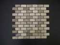 1-Inch X 2-Inch Noce And Crema Mixed Mosaic Tile