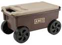 Lawn Buddy Lawn Cart — 2 cu. ft., Brown, 7 in. Wheels, Solid Steel Axles, Flip Handle, Lid