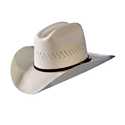 7-1/8-Inch White Canvas Cowboy Hat