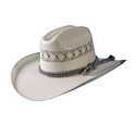 7-Inch White Shantung Roper Hat