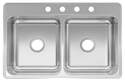 33 x 22 x 7-Inch Stainless Steel Double Bowl Sink