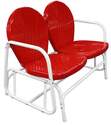 Red And White Metal Retro Double Glider