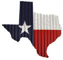 24-Inch Corrugated Texas House Flag