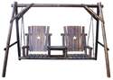 48 x 86 x 68-Inch Wood Char-Log Double Swing With Tray 