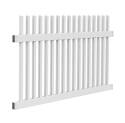 4 X 8-Foot White Vinyl Classic Picket Fence Section