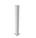 3-3/4 x 3-3/4-Inch X 3-Foot Blank White Metal Fence Post Assembly For 36-Inch High Railing