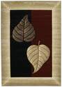 5-Foot 3-Inch X 7-Foot 6-Inch Contours Basil Burgundy Area Rug