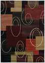 5-Foot 3-Inch X 7-Foot 6-Inch Contours Collection Cha Cha Onyx Area Rug