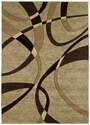 5-Foot 3-Inch X 7-Foot 6-Inch Contours Collection La-Chic Chocolate Area Rug