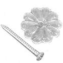 Clear Plastic Rosette Button With Screw 