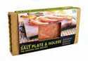 12x8-Inch Himalayan Salt Plate With Holder Set