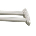 58-60 in. Adjustable Shower Rod, Double Curve - Brushed Nickel