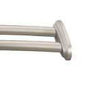 Brushed Nickel Double Curved Shower Rod