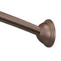 Old World Bronze Adjustable Length Curved Shower Rod
