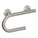 Wall-Mount Toilet Paper Holder With Grab Bar - Brushed Nickel