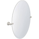 Banbury 23-Inch Wide X 26-Inch Height Brushed Nickel Oval Tilt Wall Bathroom Mirror