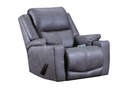 Chaz Charcoal Rocker Recliner With Cupholder