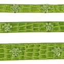 20-Inch Green Paw Print Dog Collar