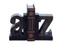 9 x 6-Inch A-Z Wooden Bookends