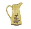 10 x 13-Inch Yellow Farmhouse Ceramic Pitcher