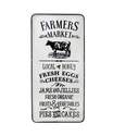 15 x 29-Inch Black & White Farmers Market Metal Sign